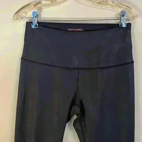 CALIA Power Sculpt Collection Faux Leather Leggings~Pure Black - Picture 2 of 10